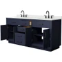 Wyndham Collection Beckett TK 72" Free Standing Double Basin Vanity Set with Cabinet and Quartz Vanity Top