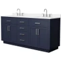 Wyndham Collection Beckett TK 72" Free Standing Double Basin Vanity Set with Cabinet and Quartz Vanity Top
