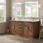 Wyndham Collection Beckett TK 72" Free Standing Double Basin Vanity Set with Cabinet and Quartz Vanity Top