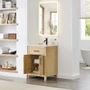 Wyndham Collection Beckett 24" Free Standing Single Basin Vanity Set with Cabinet and Cultured Marble Vanity Top for Single Hole Faucets
