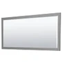 Wyndham Collection Miranda 72" Free Standing Double Basin Vanity Set with Cabinet, Quartz Vanity Top, and Framed Mirror
