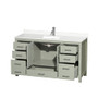 Wyndham Collection Sheffield 60" Free Standing Single Basin Vanity Set with Cabinet and Quartz Vanity Top