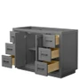 Wyndham Collection Miranda 48" Single Free Standing Vanity Cabinet Only - Less Vanity Top