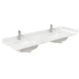 Wyndham Collection Elan 66" Free Standing Double Basin Vanity Set with Cabinet and Quartz Vanity Top