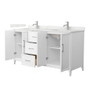 Wyndham Collection Elan 66" Free Standing Double Basin Vanity Set with Cabinet and Quartz Vanity Top