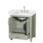 Wyndham Collection Sheffield 30" Free Standing Single Basin Vanity Set with Cabinet and Cultured Marble Vanity Top for Widespread Faucets