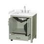 Wyndham Collection Sheffield 30" Free Standing Single Basin Vanity Set with Cabinet and Cultured Marble Vanity Top for Widespread Faucets