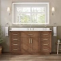 Wyndham Collection Beckett TK 60" Free Standing Single Basin Vanity Set with Cabinet and Quartz Vanity Top