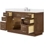 Wyndham Collection Beckett TK 60" Free Standing Single Basin Vanity Set with Cabinet and Quartz Vanity Top