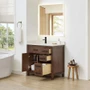Wyndham Collection Beckett 36" Free Standing Single Basin Vanity Set with Cabinet and Cultured Marble Vanity Top for Single Hole Faucets