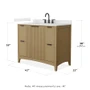 Wyndham Collection Palmilla 42" Free Standing Single Basin Vanity Set with Cabinet and Quartz Vanity Top