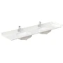 Wyndham Collection Beckett 84" Free Standing Double Basin Vanity Set with Cabinet and Quartz Vanity Top for Single Hole Faucets