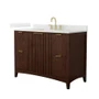 Wyndham Collection Palmilla 48" Free Standing Single Basin Vanity Set with Cabinet and Quartz Vanity Top