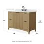 Wyndham Collection Palmilla 48" Free Standing Single Basin Vanity Set with Cabinet and Quartz Vanity Top