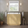 Wyndham Collection Beckett TK 42" Free Standing Single Basin Vanity Set with Cabinet and Cultured Marble Vanity Top