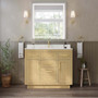 Wyndham Collection Beckett TK 42" Free Standing Single Basin Vanity Set with Cabinet and Cultured Marble Vanity Top