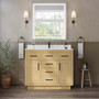 Wyndham Collection Beckett TK 42" Free Standing Single Basin Vanity Set with Cabinet and Cultured Marble Vanity Top