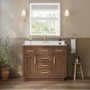 Wyndham Collection Beckett TK 42" Free Standing Single Basin Vanity Set with Cabinet and Cultured Marble Vanity Top