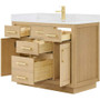 Wyndham Collection Beckett TK 42" Free Standing Single Basin Vanity Set with Cabinet and Cultured Marble Vanity Top
