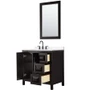 Wyndham Collection Daria 36" Free Standing Single Basin Vanity Set with Cabinet, Cultured Marble Vanity Top for Widespread Faucets, and Framed Mirror