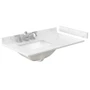Wyndham Collection Daria 36" Free Standing Single Basin Vanity Set with Cabinet, Cultured Marble Vanity Top for Widespread Faucets, and Framed Mirror