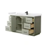 Wyndham Collection Strada 60" Free Standing Single Basin Vanity Set with Cabinet and Cultured Marble Vanity Top