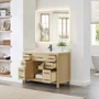 Wyndham Collection Beckett 48" Free Standing Single Basin Vanity Set with Cabinet and Cultured Marble Vanity Top for Single Hole Faucets