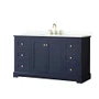 Wyndham Collection Avery 60" Free Standing Single Basin Vanity Set with Cabinet and Quartz Vanity Top