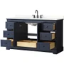 Wyndham Collection Avery 60" Free Standing Single Basin Vanity Set with Cabinet and Quartz Vanity Top