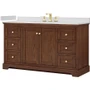 Wyndham Collection Avery 60" Free Standing Single Basin Vanity Set with Cabinet and Quartz Vanity Top