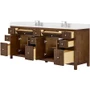 Wyndham Collection Pendry 84" Free Standing Double Basin Vanity Set with Cabinet and Quartz Vanity Top