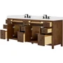 Wyndham Collection Pendry 84" Free Standing Double Basin Vanity Set with Cabinet and Quartz Vanity Top