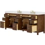 Wyndham Collection Pendry 84" Free Standing Double Basin Vanity Set with Cabinet and Quartz Vanity Top