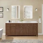 Wyndham Collection Pendry 84" Free Standing Double Basin Vanity Set with Cabinet and Quartz Vanity Top