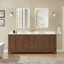 Wyndham Collection Pendry 84" Free Standing Double Basin Vanity Set with Cabinet and Quartz Vanity Top