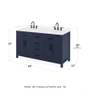 Wyndham Collection Beckett 66" Free Standing Double Basin Vanity Set with Cabinet and Cultured Marble Vanity Top for Widespread Faucets