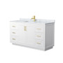 Wyndham Collection Miranda 60" Free Standing Single Basin Vanity Set with Cabinet and Marble Vanity Top