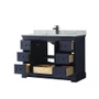 Wyndham Collection Avery 48" Free Standing Single Basin Vanity Set with Cabinet and Marble Vanity Top