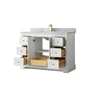 Wyndham Collection Avery 48" Free Standing Single Basin Vanity Set with Cabinet and Marble Vanity Top