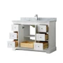 Wyndham Collection Avery 48" Free Standing Single Basin Vanity Set with Cabinet and Marble Vanity Top