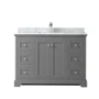 Wyndham Collection Avery 48" Free Standing Single Basin Vanity Set with Cabinet and Marble Vanity Top