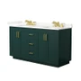 Wyndham Collection Miranda 60" Free Standing Double Basin Vanity Set with Cabinet and Quartz Vanity Top