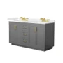 Wyndham Collection Miranda 60" Free Standing Double Basin Vanity Set with Cabinet and Quartz Vanity Top