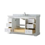 Wyndham Collection Avery 60" Free Standing Single Basin Vanity Set with Cabinet and Marble Vanity Top