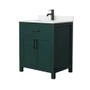 Wyndham Collection Beckett 30" Free Standing Single Basin Vanity Set with Cabinet and Cultured Marble Vanity Top