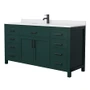 Wyndham Collection Beckett 66" Free Standing Single Basin Vanity Set with Cabinet and Cultured Marble Vanity Top