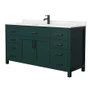 Wyndham Collection Beckett 66" Free Standing Single Basin Vanity Set with Cabinet and Cultured Marble Vanity Top