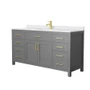 Wyndham Collection Beckett 66" Free Standing Single Basin Vanity Set with Cabinet and Cultured Marble Vanity Top