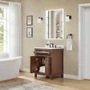 Wyndham Collection Pendry 24" Free Standing Single Basin Vanity Set with Cabinet and Cultured Marble Vanity Top