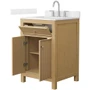 Wyndham Collection Pendry 24" Free Standing Single Basin Vanity Set with Cabinet and Cultured Marble Vanity Top